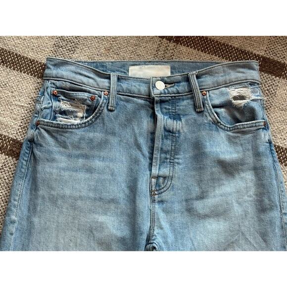 Mother Superior Jeans The Ditcher Crop Resting Beach Face Light Blue 24 - Picture 2 of 11